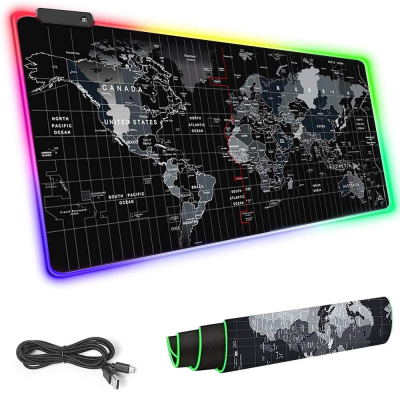 MOUSE PAD GAMING RGB WORLD MAP