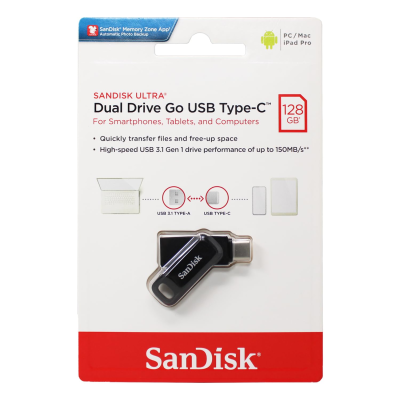 MEMORIA SANDISK USB + TIPO C 3.1 128GB