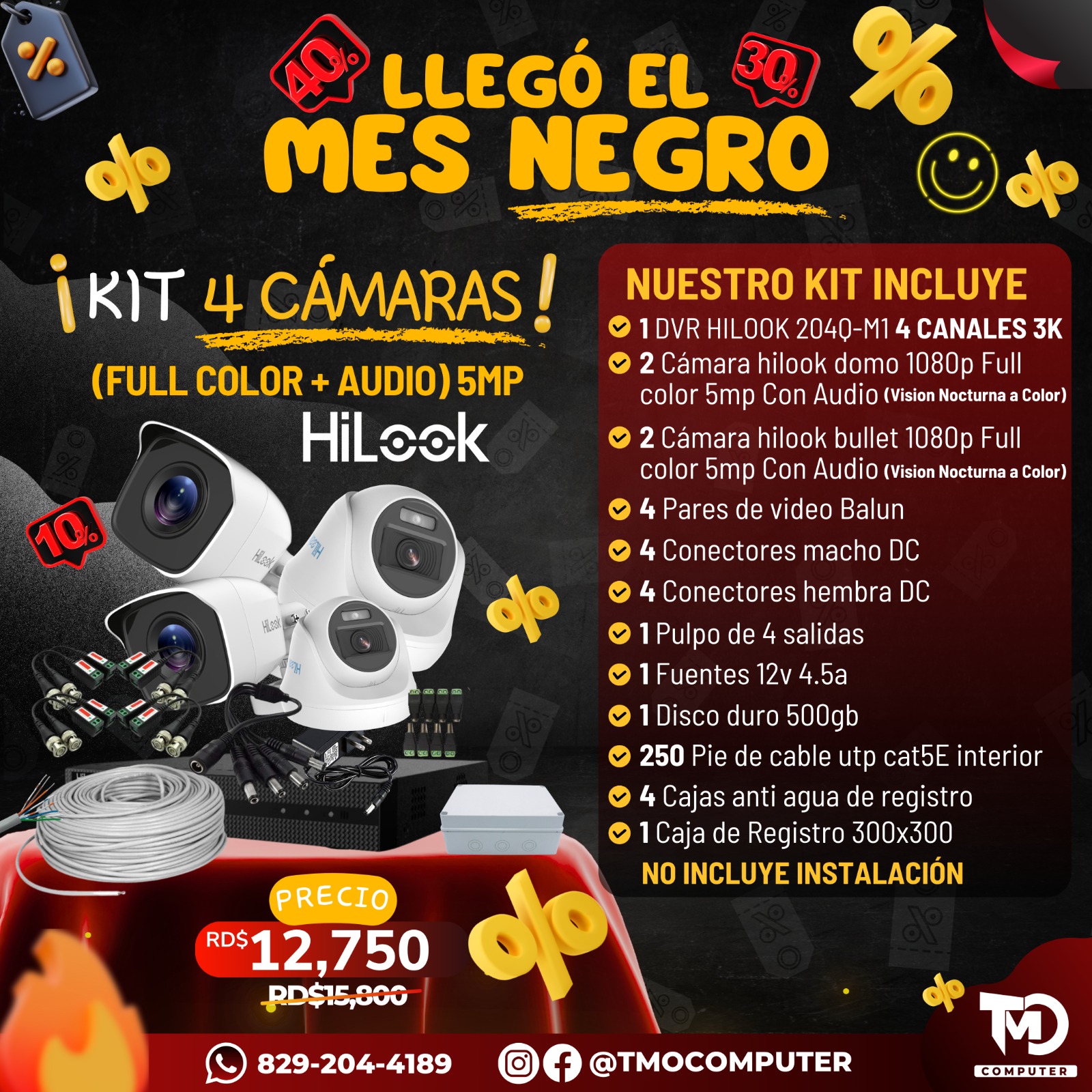 KIT DE 4 CAMARA FC 5MP