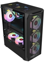 CASE JACLINK RGB JACL-GC03 BLACK 8 FANS